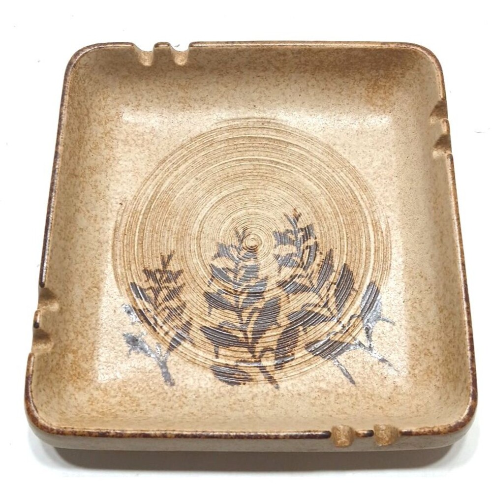 Treasure Craft Pottery Craft Ashtray Stoneware Made In USA Trinkets Paintbrushes